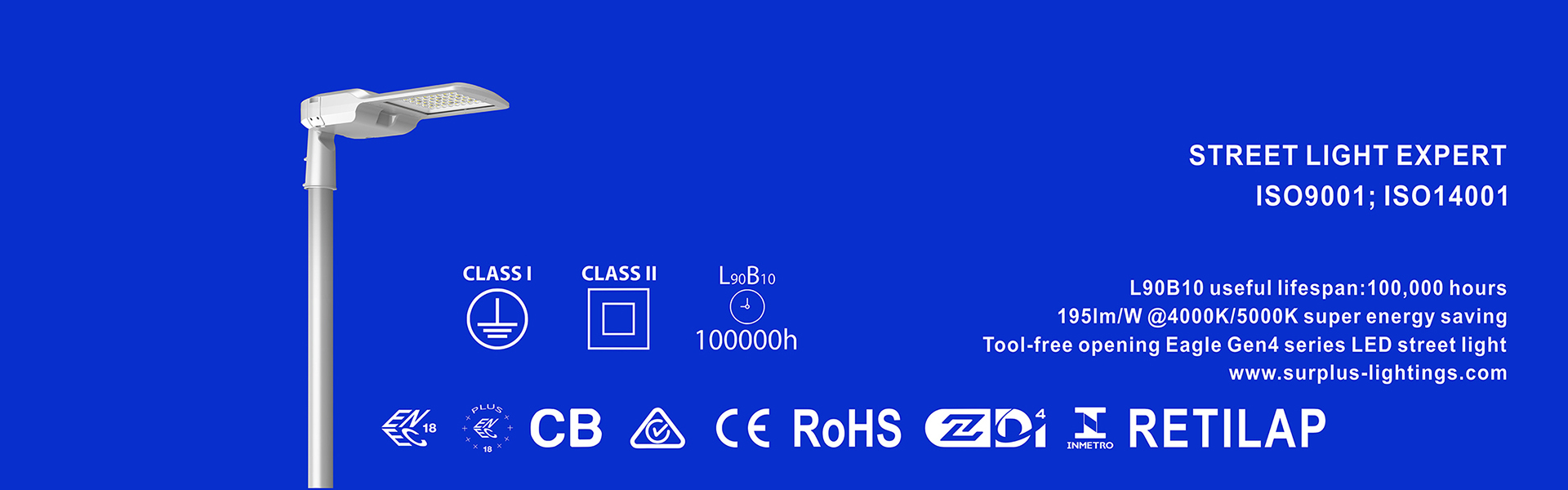 جودة النسر Gen4 195lm/W ENEC ENEC+ CB SAA Zhaga-D4i ضوء الشارع المصنع